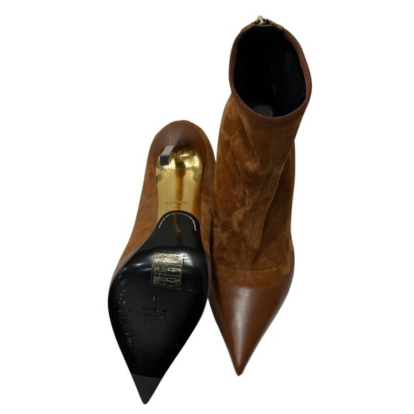 Balmain brown heeled boots size 10/40 - Picture 3 of 5